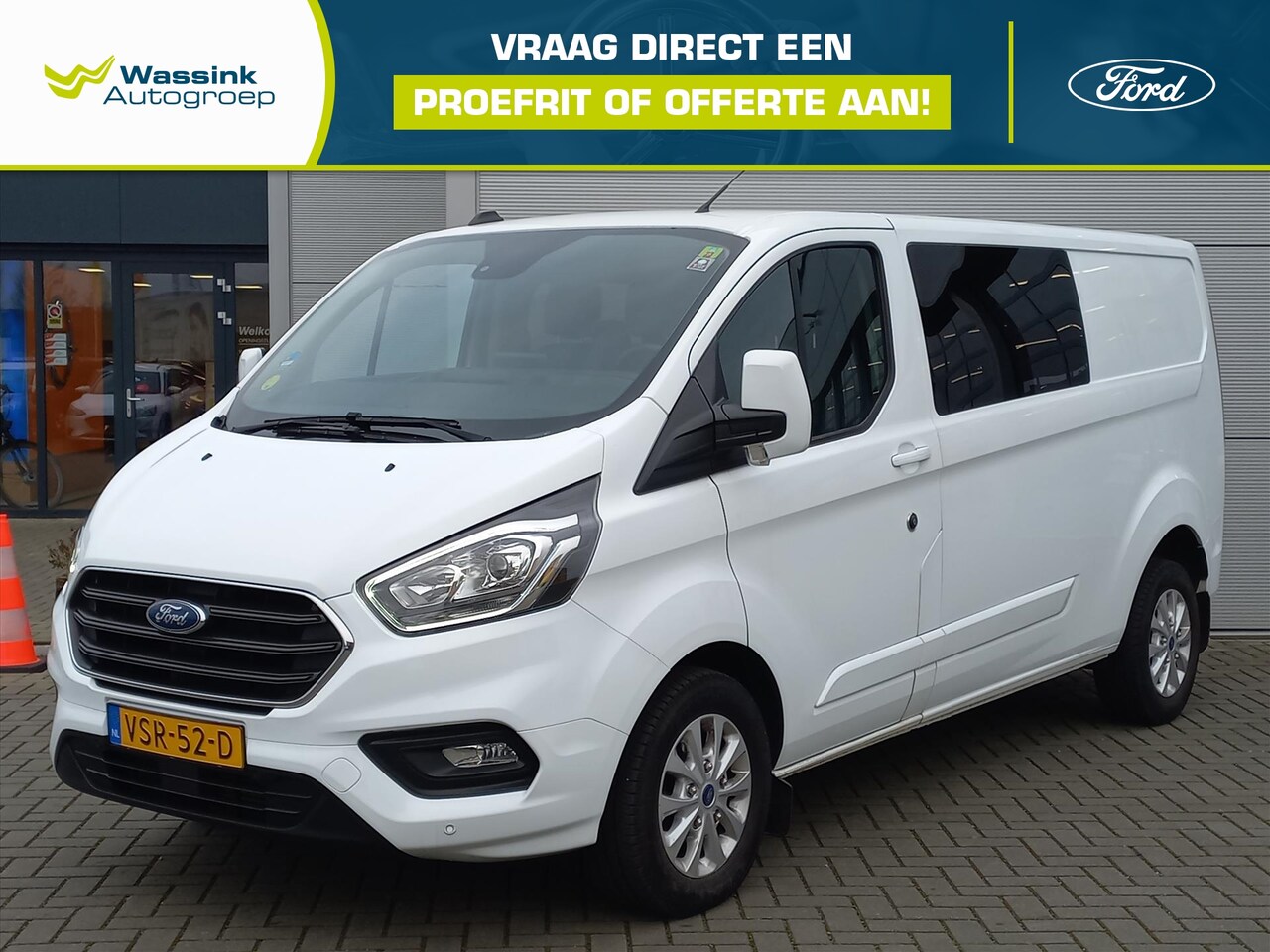 Ford Transit Custom - 2.0 TDCi 130pk Limited Dubbele Cabine 6-zitpl. | Airconditioning | Navigatie | Trekhaak (2 - AutoWereld.nl