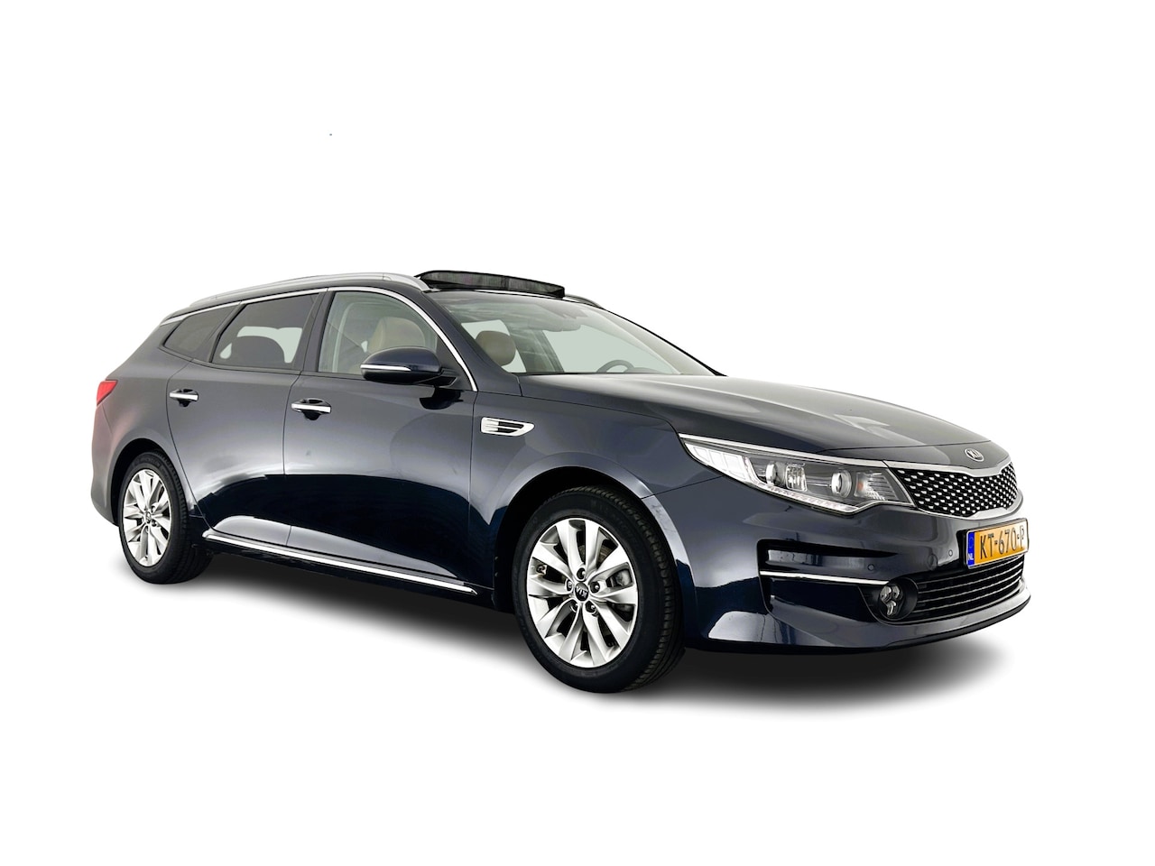 Kia Optima Sportswagon - 1.7 CRDi DynamicLine *PANO | FULL-LEATHER | NAVI-FULLMAP | CAMERA | KEYLESS | COMFORT-SEAT - AutoWereld.nl