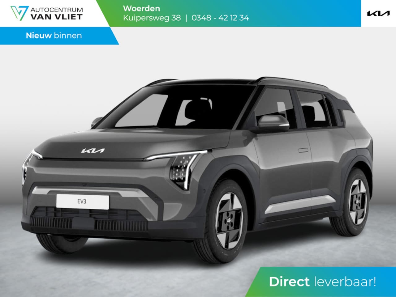 Kia EV3 - Air 58.3 kWh | Uit voorraad leverbaar | Navi | 17" | Adapt. Cruise | Clima | PDC | Dakrail - AutoWereld.nl