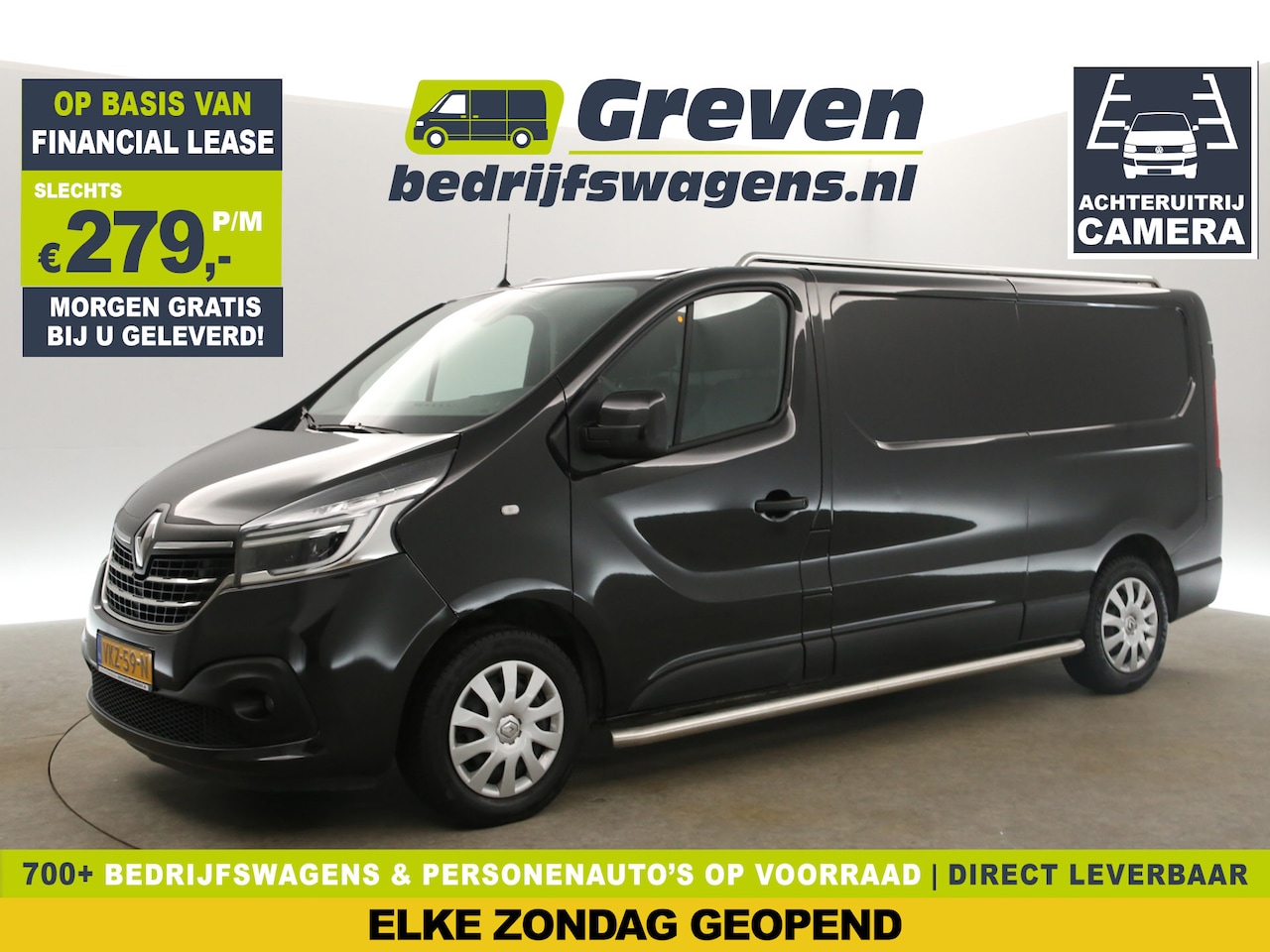 Renault Trafic - 2.0 dCi T29 L2H1 Airco Camera Cruise 3 Persoons DAB+ Parkeersensoren Sidebars - AutoWereld.nl