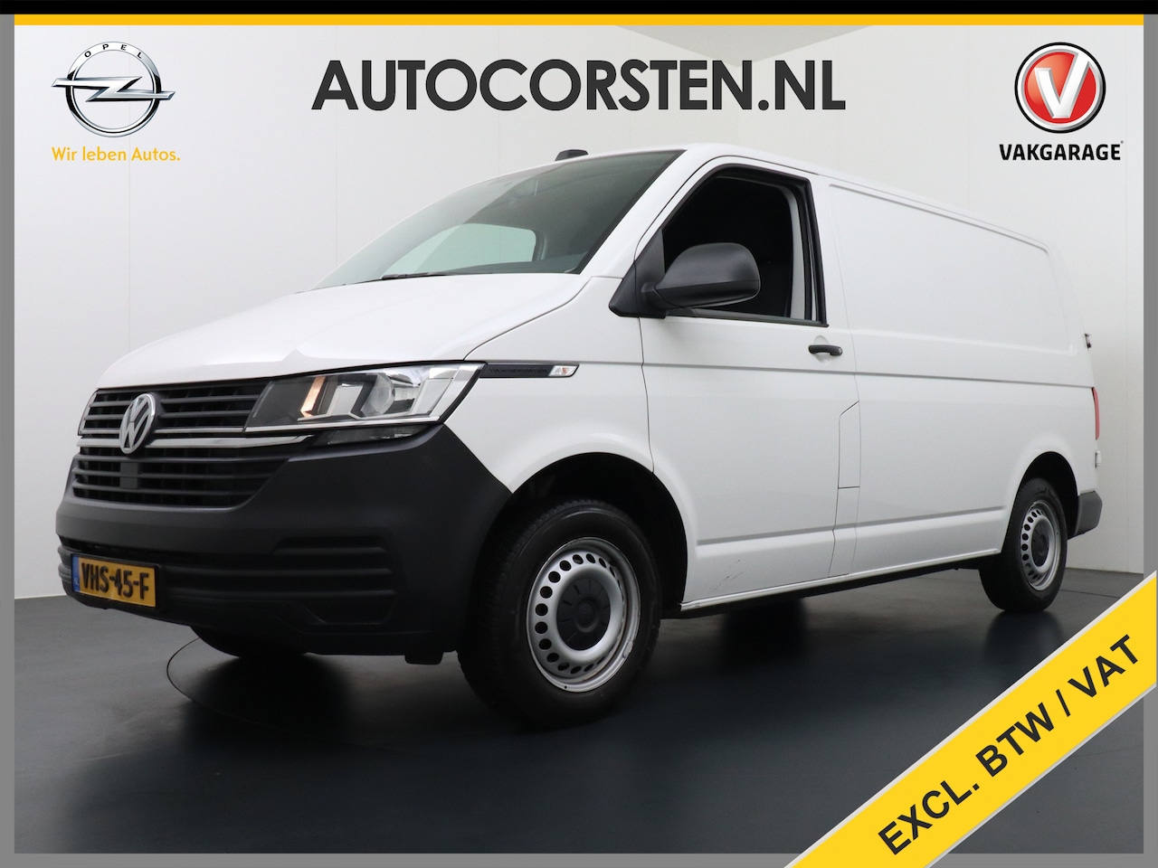 Volkswagen Transporter - 2.0TDI L1H1 26 3 Persoons Apple Carplay Android Auto Airco Cruise Control Pdc Betonplex vl - AutoWereld.nl