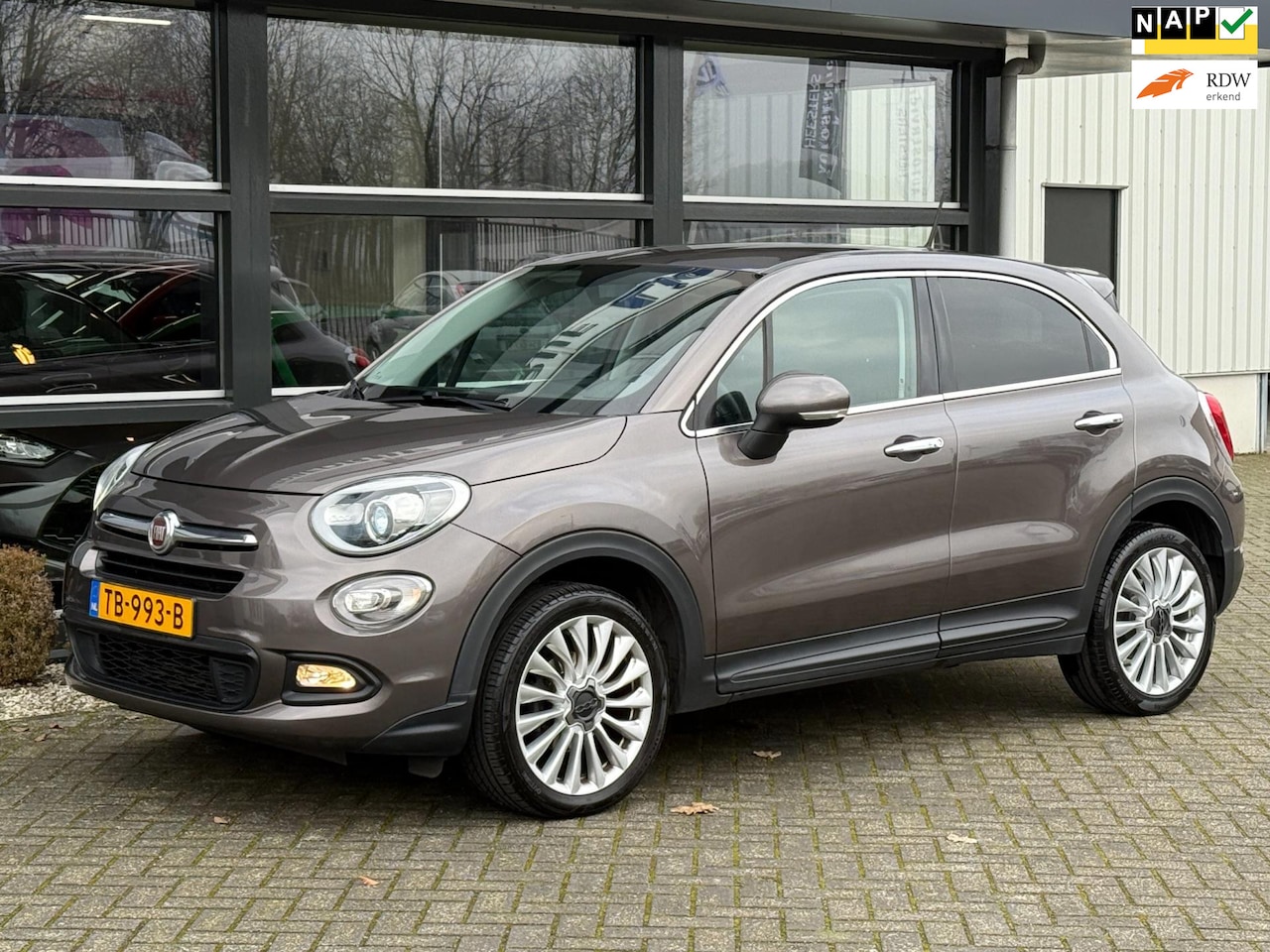 Fiat 500 X - 1.4 Turbo MultiAir Lounge Automaat Leder Navi Airco !! - AutoWereld.nl