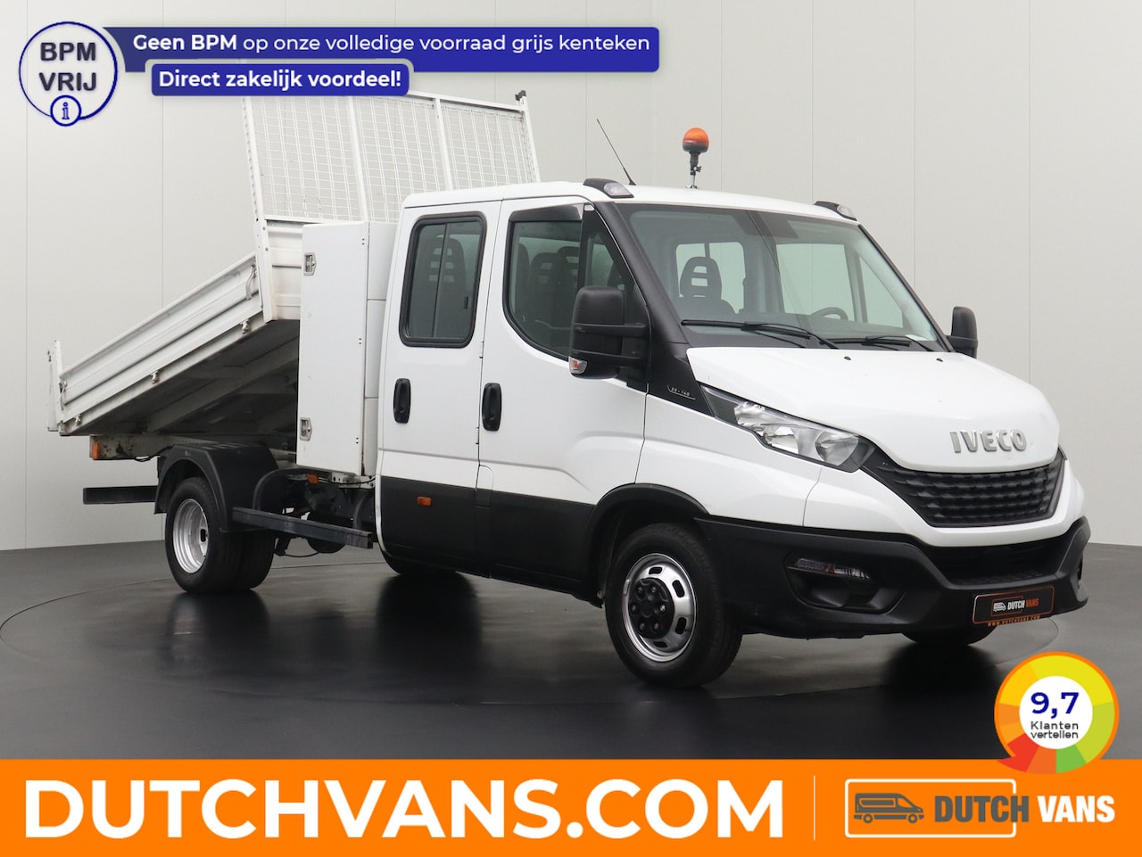 Iveco Daily - 35C14 Dubbele Cabine Kipper | Toolbox | 3500Kg Trekhaak | Airco | Cruise - AutoWereld.nl