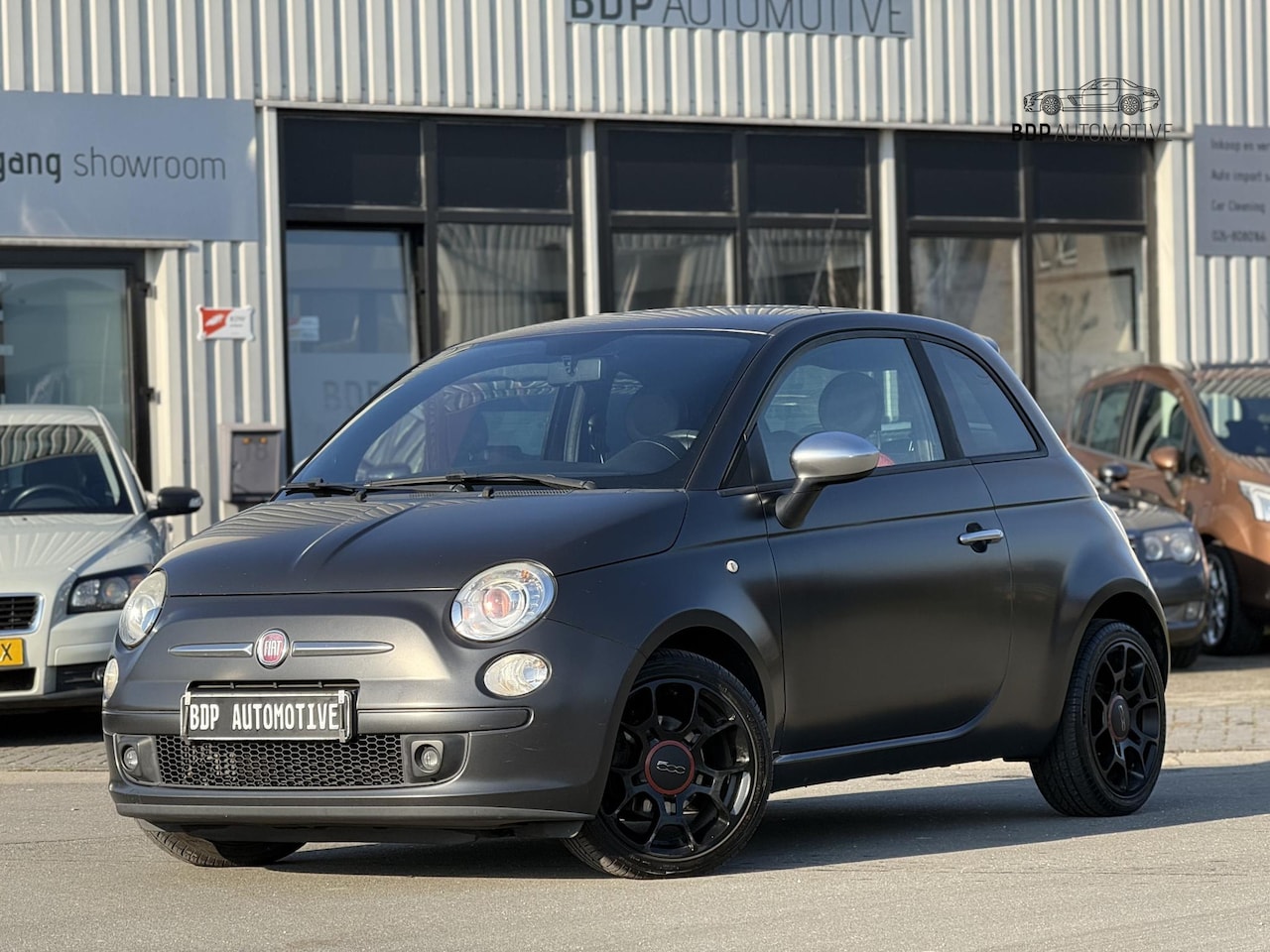 Fiat 500 - 0.9 TwinAir Blackjack LEER/CLIMATE CONTROLE/MAT ZWART/LM VELGEN - AutoWereld.nl