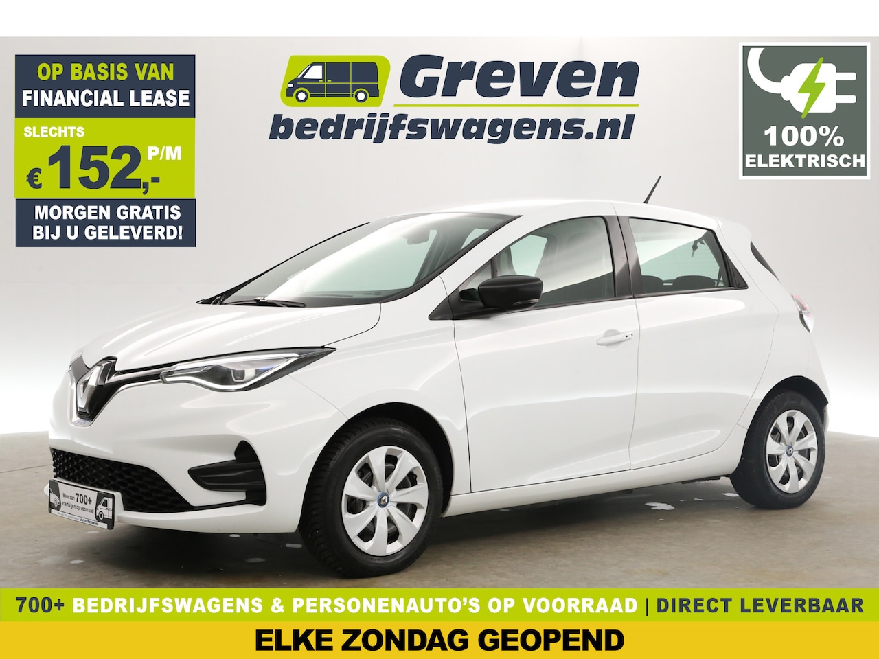 Renault Zoe - R110 Life 52 kWh | Huur Accu | 109PK Elektrisch Automaat Airco Carplay Cruise Virtual DAB+ - AutoWereld.nl