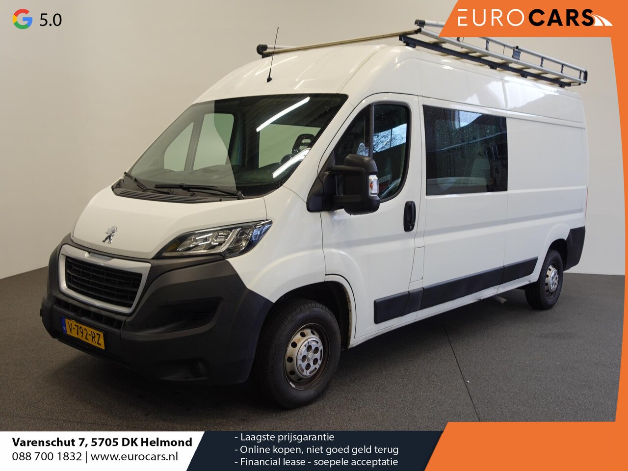 Peugeot Boxer - 2.0 BlueHDI L3H2 Dubbele cabine Airco Navi Trekhaak Imperiaal Trap - AutoWereld.nl