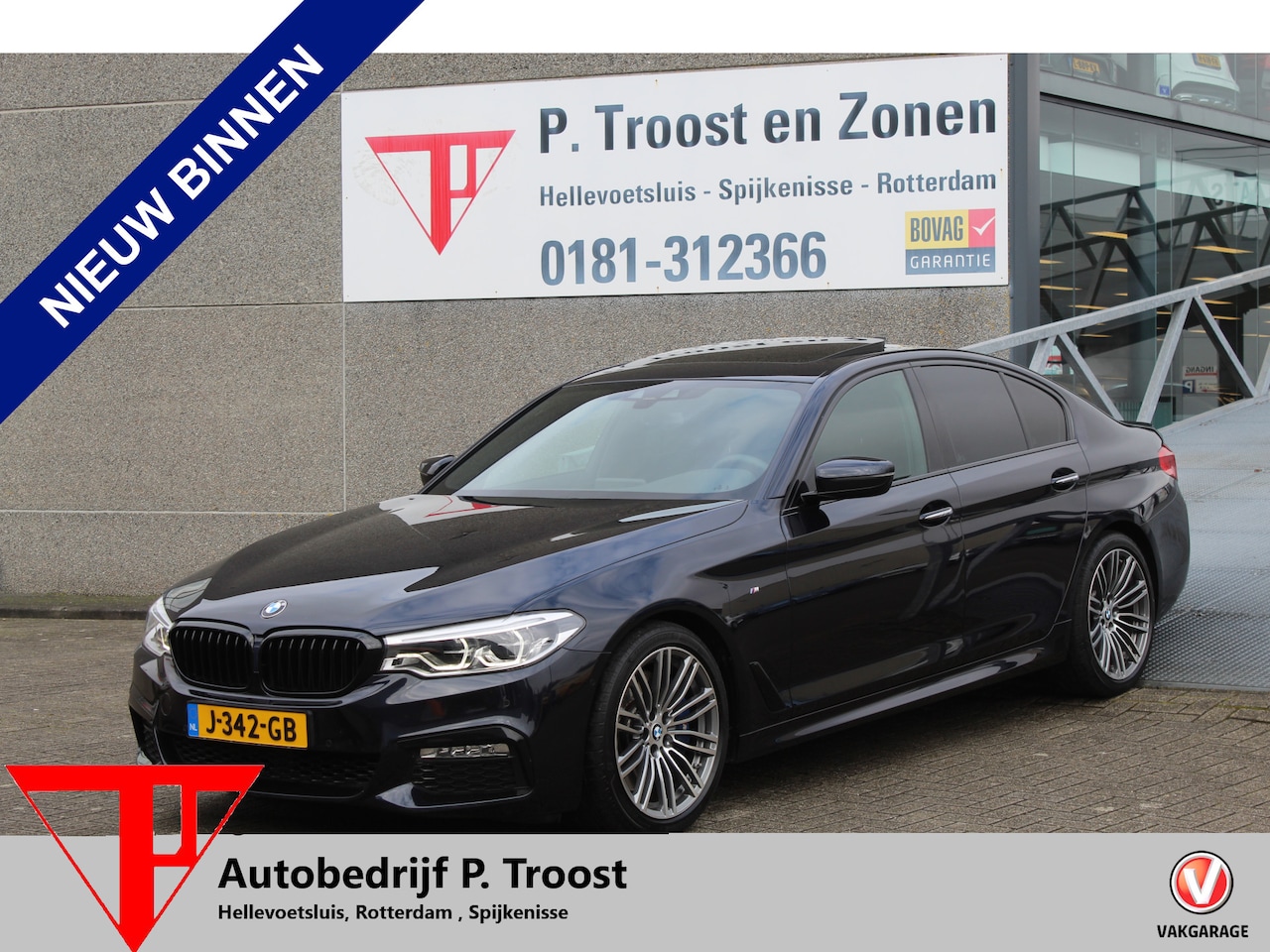 BMW 5-serie - 540i High Executive AUTOMAAT/ M pakket/Schuif kanteldak/Keyless/Elektrisch verstelbare sto - AutoWereld.nl