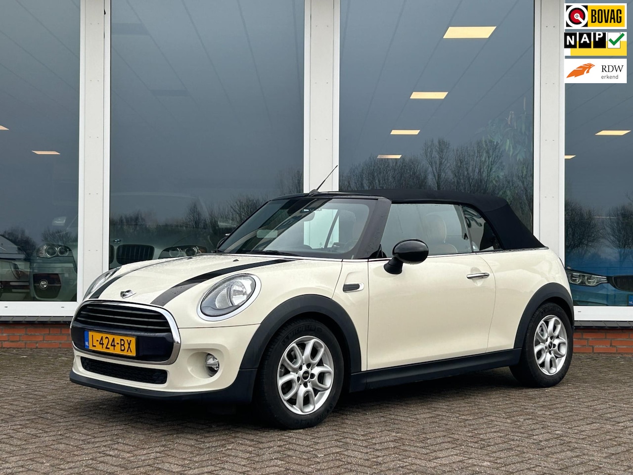 MINI Cabrio - Mini 1.5 Cooper Cabrio Pepper Serious Business - Leder - Navi - Camera - AutoWereld.nl