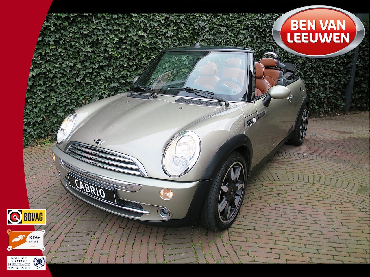 MINI Cabrio - 1.6 Cooper Sidewalk R52 NL-auto, PDC, Leer, cruis, 17" en Youngtimer - AutoWereld.nl