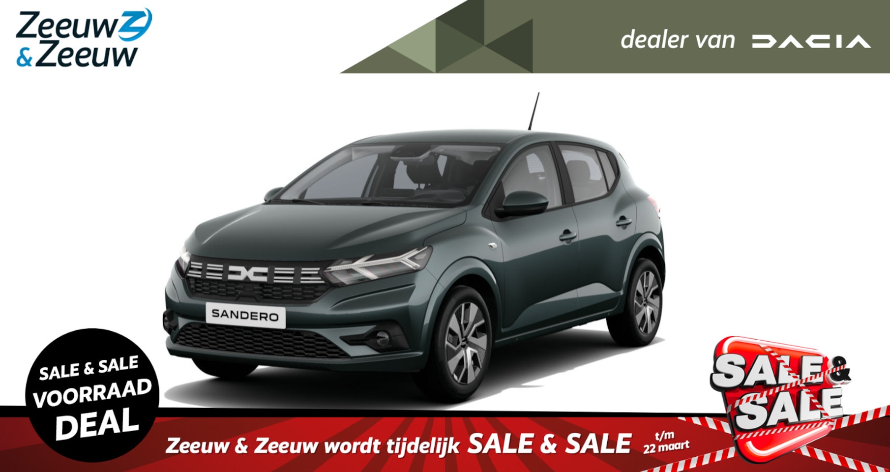 Dacia Sandero - 1.0 TCe 90 Expression | Nieuw te bestellen bij Zeeuw & Zeeuw Leiderdorp - AutoWereld.nl