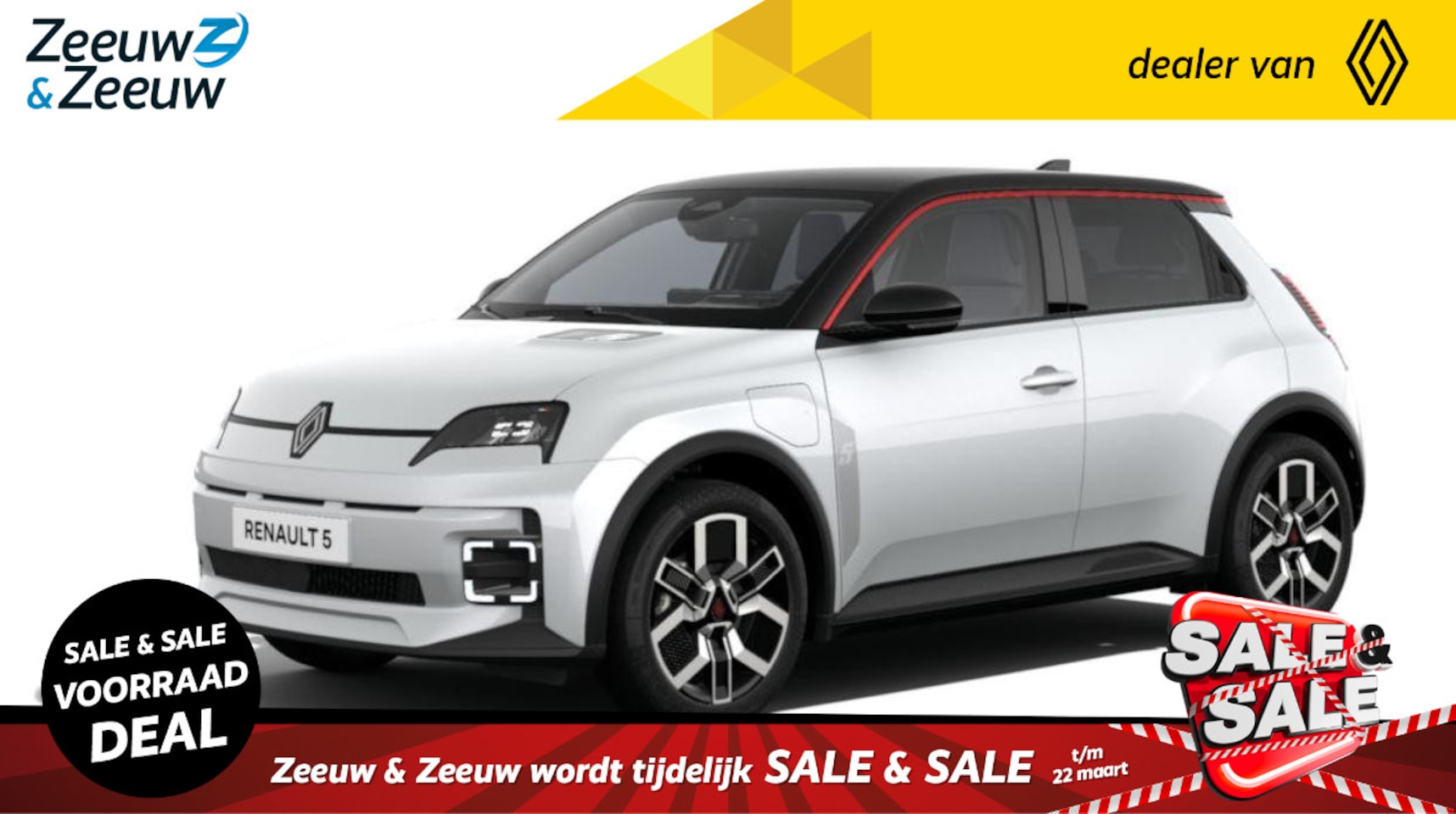 Renault 5 - urban range techno 40 kWh | NIEUW TE BESTELLEN | 120PK | Daklijst Rood | - AutoWereld.nl