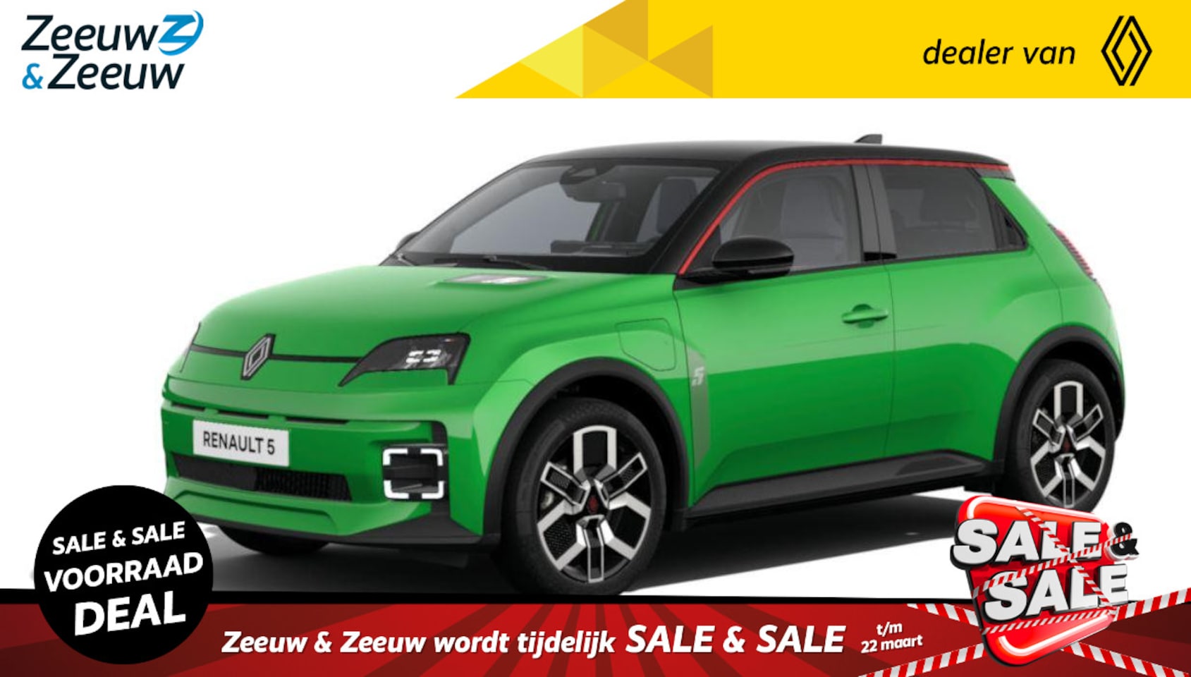 Renault 5 - urban range techno 40 kWh | NIEUW TE BESTELLEN | 120PK | Daklijst Rood | - AutoWereld.nl