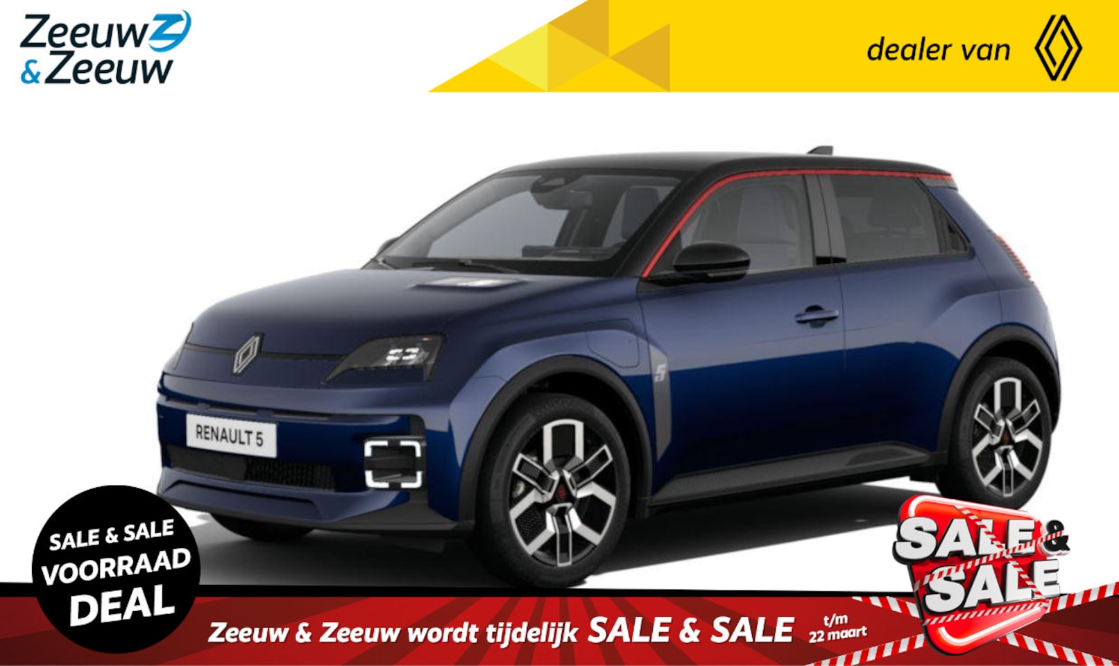 Renault 5 - urban range techno 40 kWh | NIEUW TE BESTELLEN | 120PK | Daklijst Rood | - AutoWereld.nl