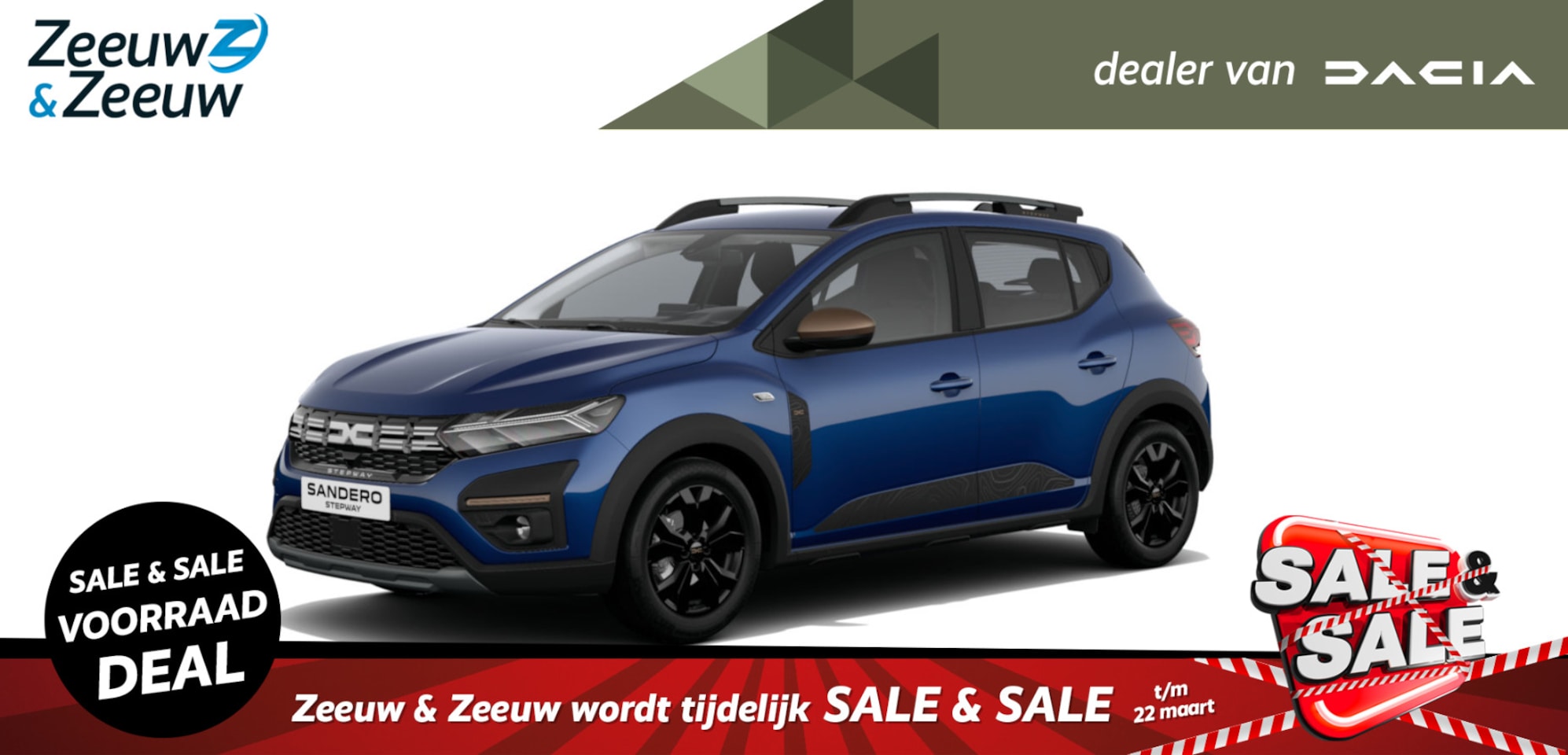 Dacia Sandero Stepway - 110PK TCe Extreme |  Nieuw te bestellen met €250 korting! | Climate Control | Apple Carpla - AutoWereld.nl