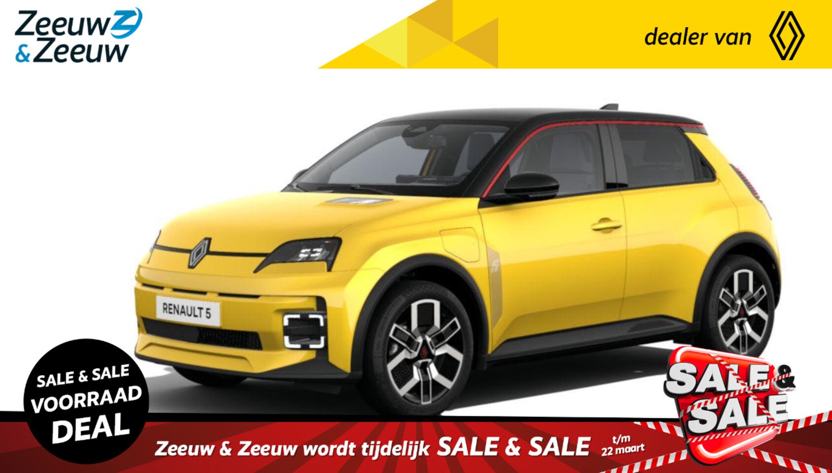 Renault 5 - urban range techno 40 kWh | NIEUW TE BESTELLEN | 120PK | Daklijst Rood | - AutoWereld.nl