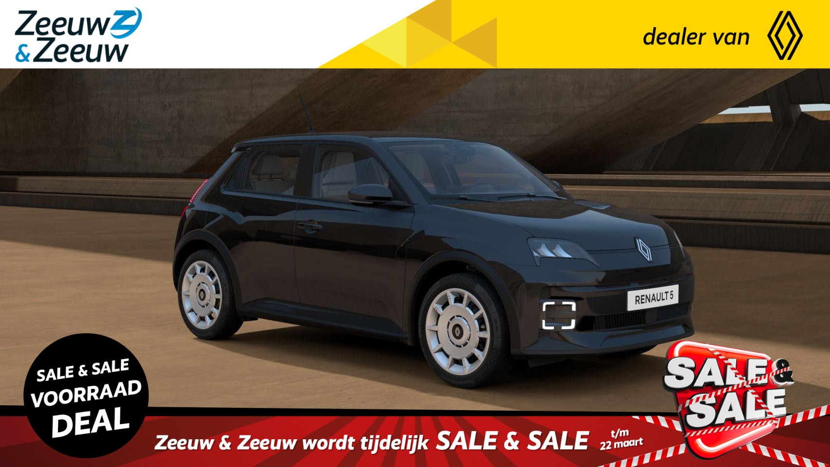 Renault 5 - urban range evolution 40 kWh | NU MET DE ZEEUW EN ZEEUW SWITCH ACTIE voor maar €360,- per - AutoWereld.nl