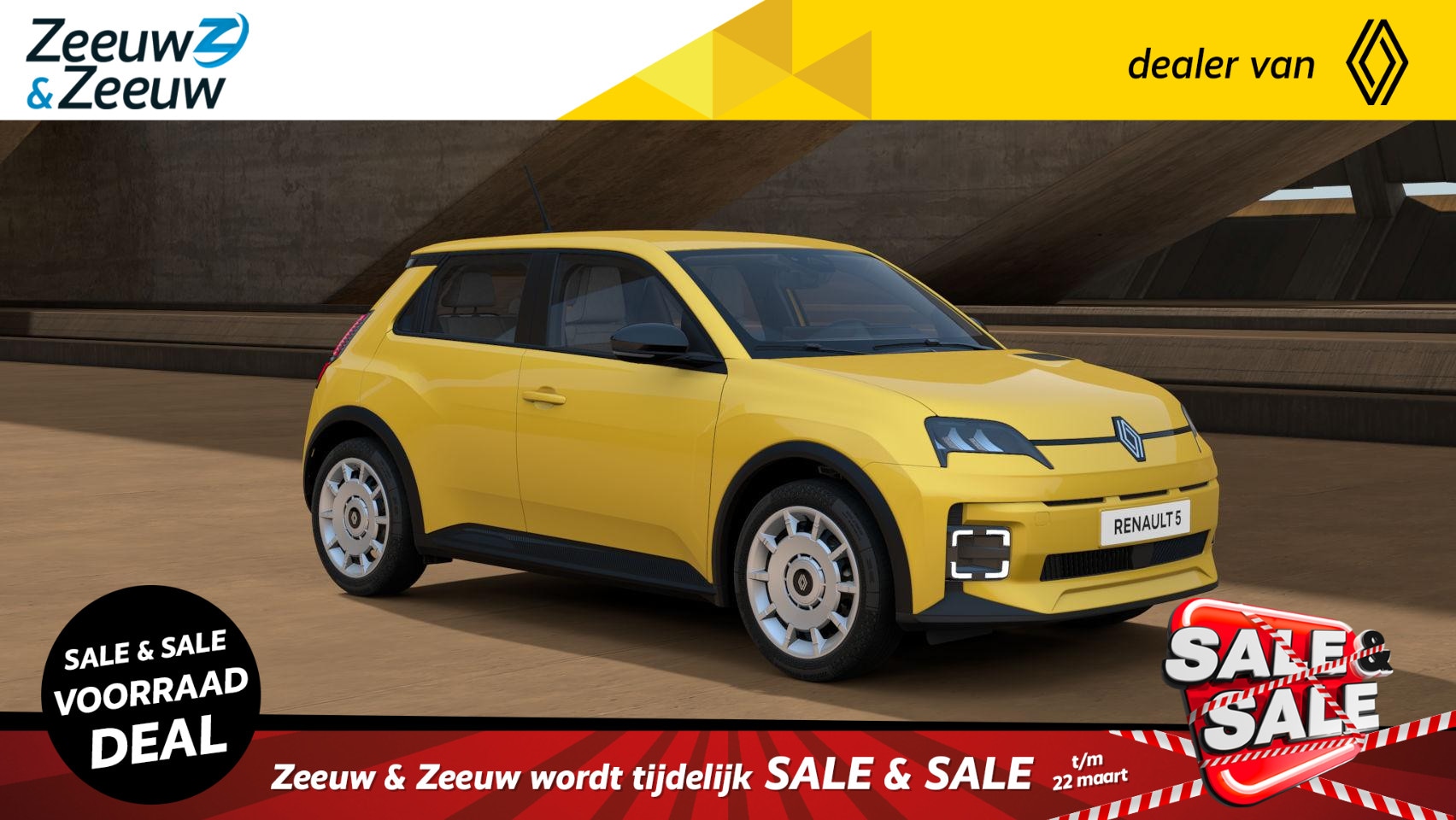 Renault 5 - urban range evolution 40 kWh | NU MET DE ZEEUW EN ZEEUW SWITCH ACTIE voor maar €360,- per - AutoWereld.nl