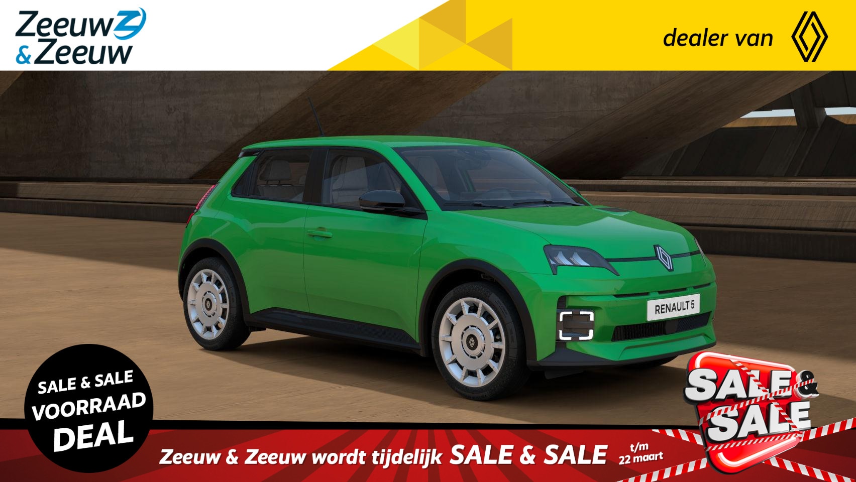 Renault 5 - urban range evolution 40 kWh | NU MET DE ZEEUW EN ZEEUW SWITCH ACTIE voor maar €349,- per - AutoWereld.nl