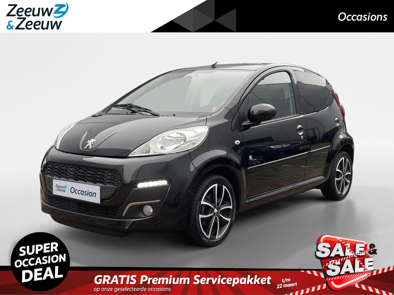 Peugeot 107 - 1.0 Black & Silver | Airco | Elektrische Ramen | Aux | 12 Maanden Bovag Garantie - AutoWereld.nl