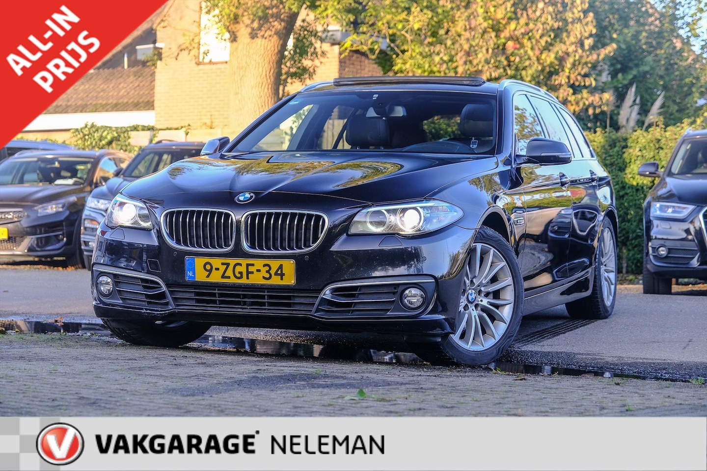 BMW 5-serie Touring - 518d 150pk Automaat Luxury Edition sportstoelen panoramadak leer rijklaar bovag-garantie - AutoWereld.nl