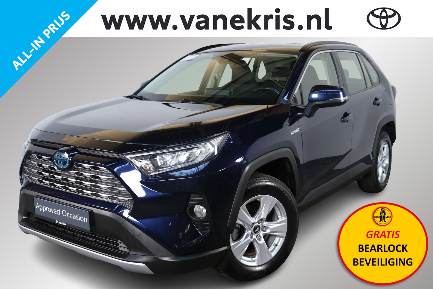 Toyota RAV4 - 2.5 Hybrid Active 2.5 Hybrid Active, Navi, Sensoren, Bearlock - AutoWereld.nl