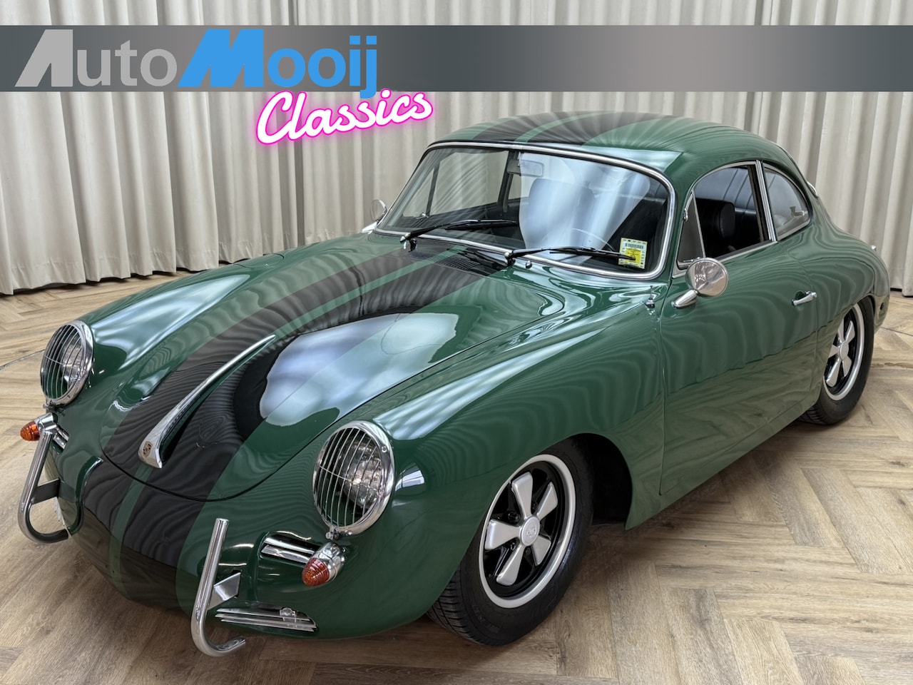 Porsche 356 - 356C Coupé *Irish Green* OUTLAW / 1963 / Matching Numbers / FUCHS Alu / Kuipstoelen / Verl - AutoWereld.nl