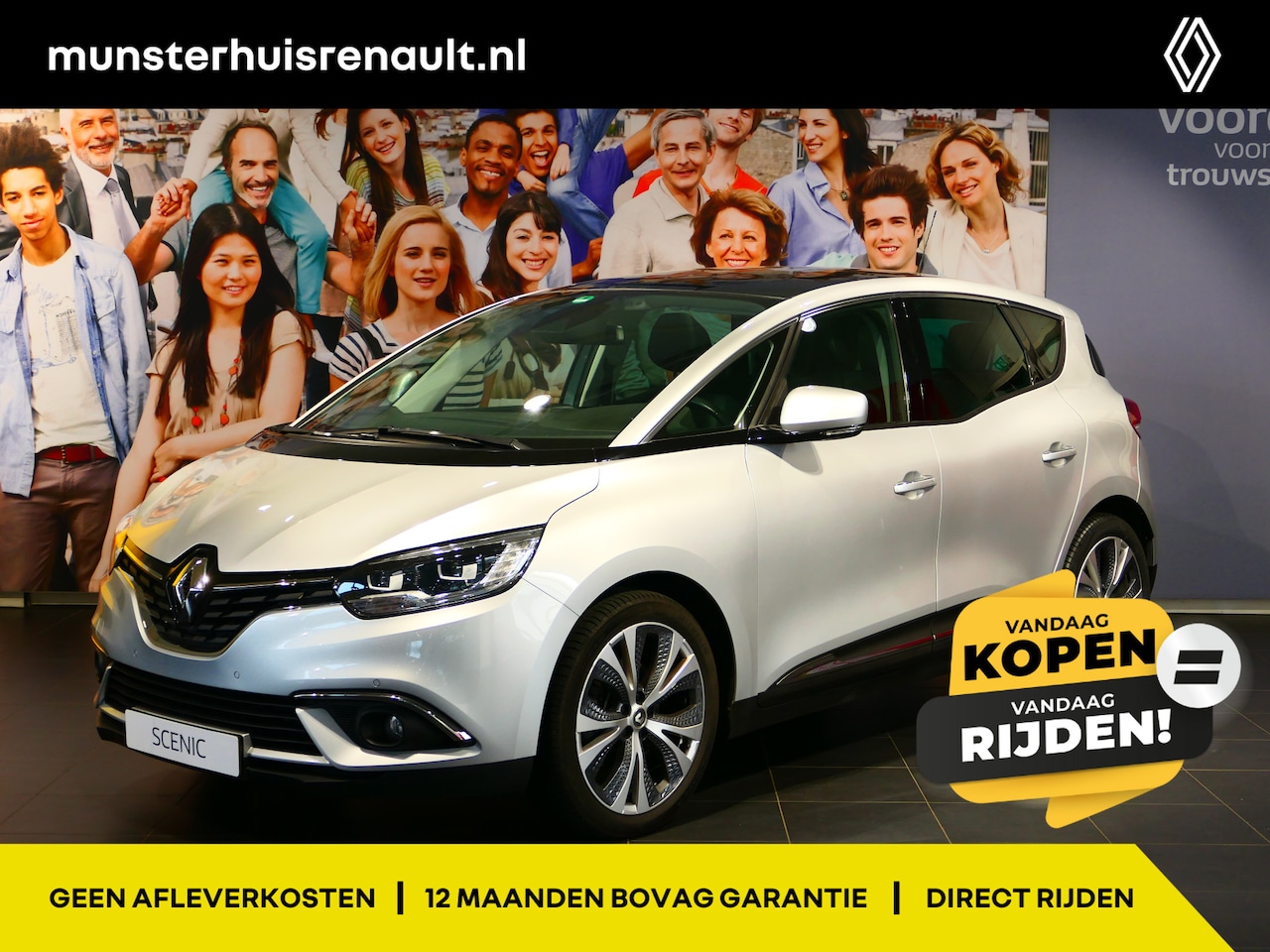 Renault Scénic - TCe 140 Intens - Panodak, LED, Camera, Sensoren V+A - AutoWereld.nl