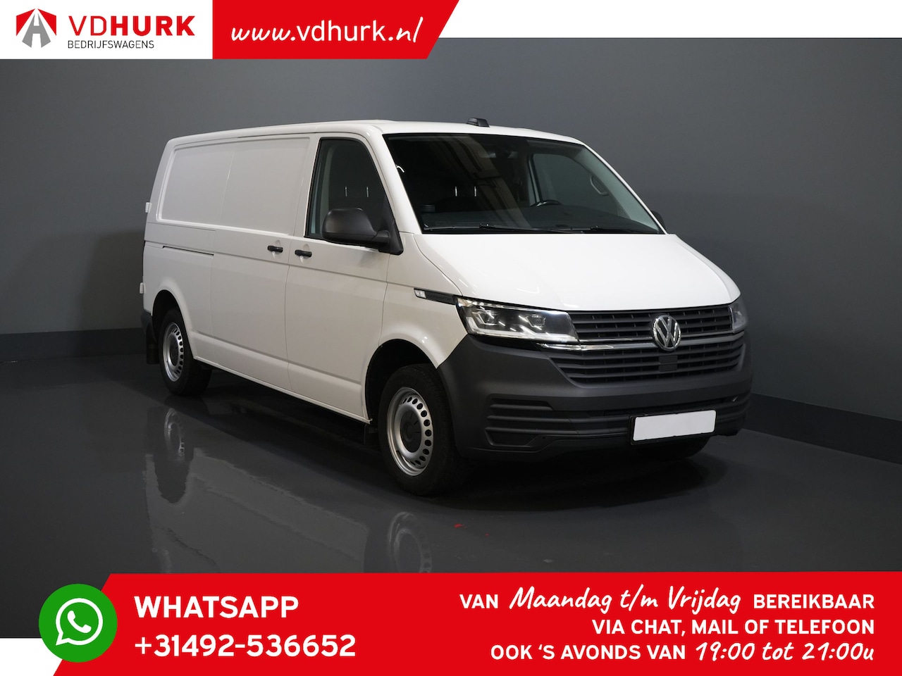 Volkswagen Transporter - T6.1 2.0 TDI 150 pk DSG Aut. L2 2x Schuifdeur/ LED/ Stoelverw./ Standkachel/ Carplay/ 2.5t - AutoWereld.nl