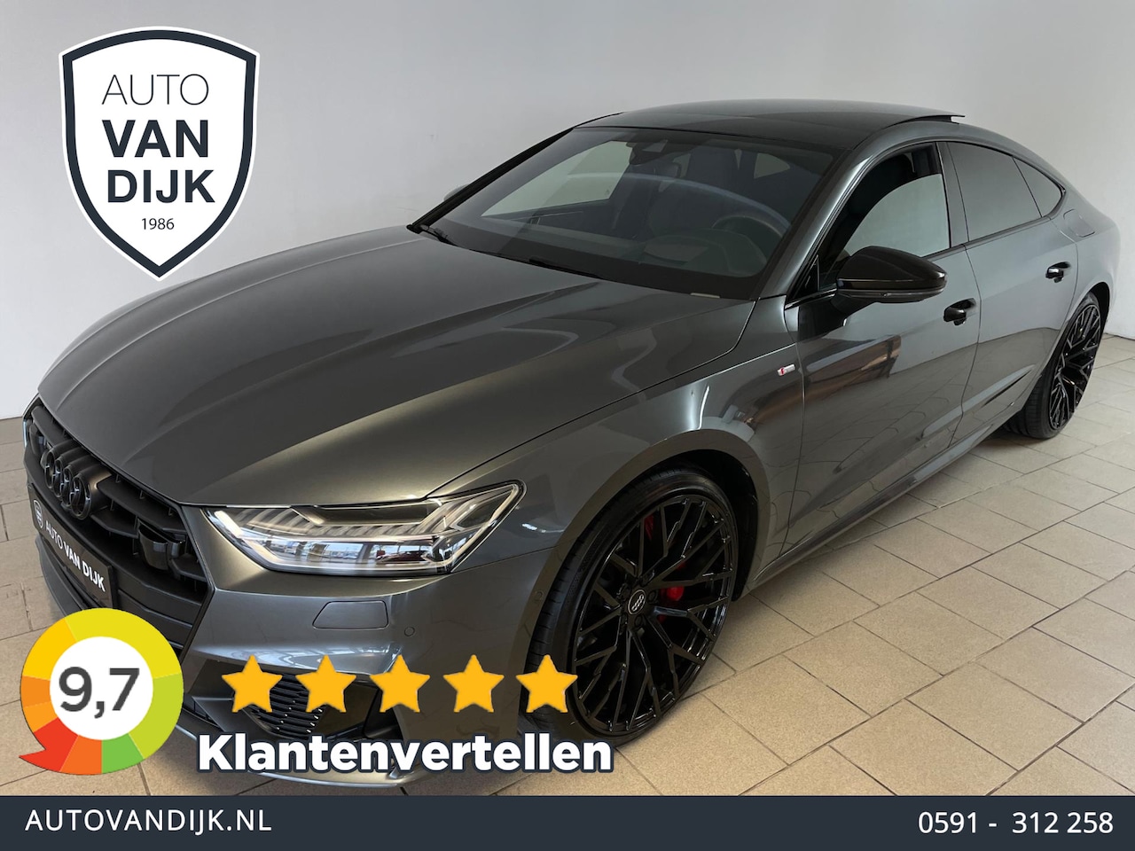 Audi A7 Sportback - 55 TFSI e quattro Competition AUTOMAAT PANO NAVI BLUETOOTH STOELVERW STUURVERW PRIVACYGLAS - AutoWereld.nl