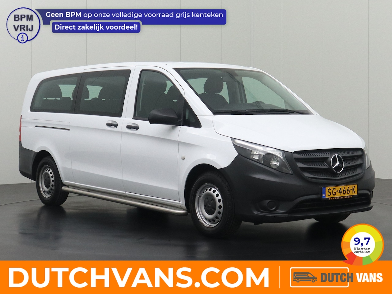 Mercedes-Benz Vito - 9-Persoons Personenbus | Kombi Extra Lang | BPM Vrij 2-2-2-3 Stoelopstelling | Airco - AutoWereld.nl