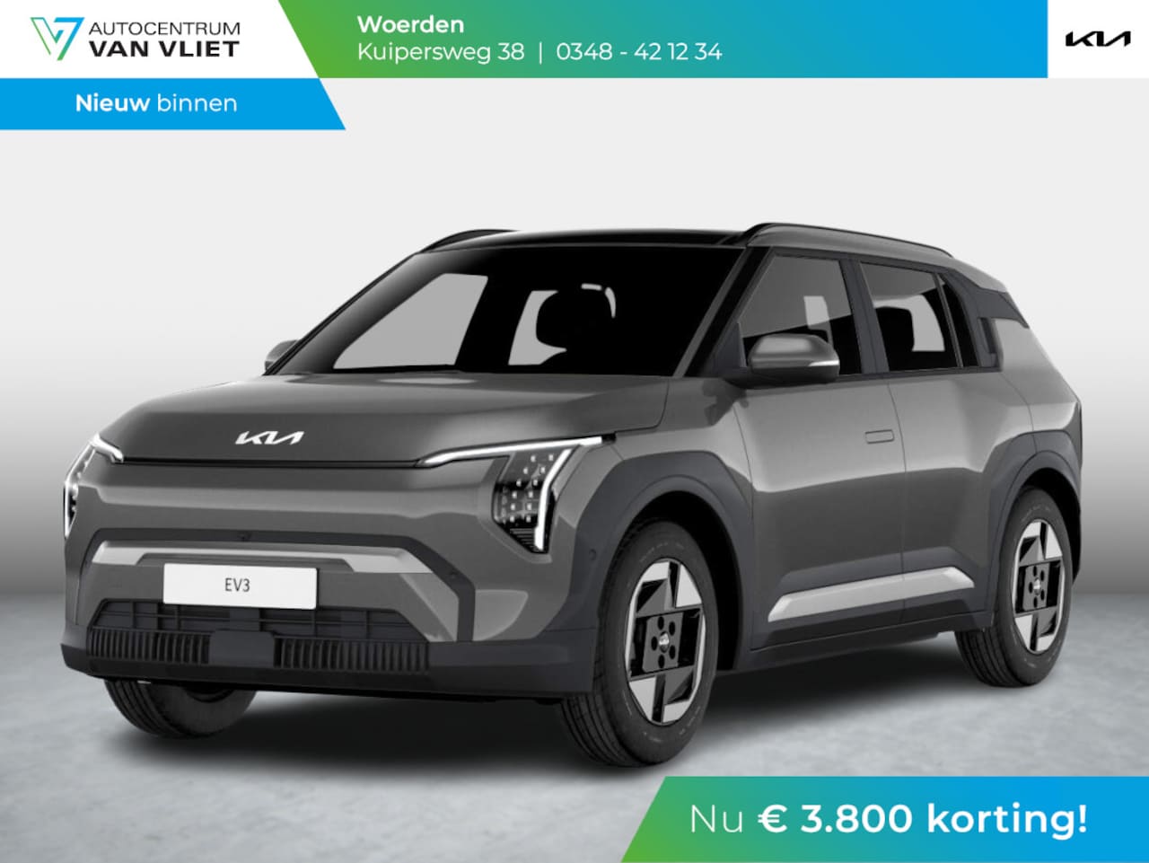 Kia EV3 - Air 58.3 kWh | Uit voorraad leverbaar | Navi | 17" | Adapt. Cruise | Clima | PDC | Dakrail - AutoWereld.nl