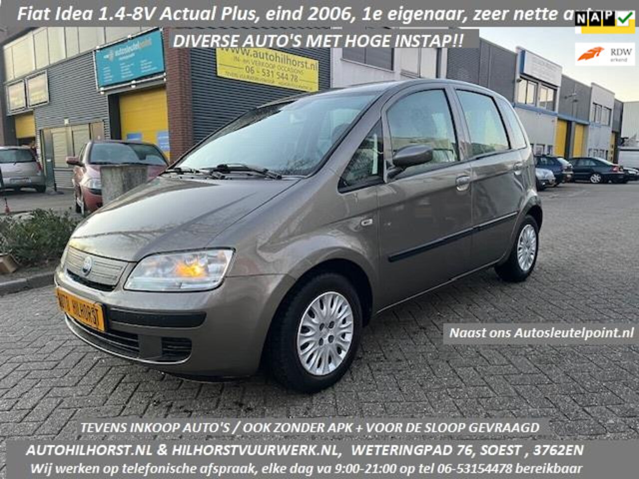 Fiat Idea - 1.4-8V Actual Plus 1.4-8V Actual Plus, nette Nederlandse auto, apk 2026!! - AutoWereld.nl