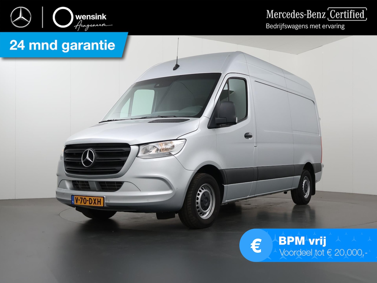 Mercedes-Benz Sprinter - 317 CDI L2 H2 | Aut. | Navigatie | Airco | Bluetooth | Cruise controle | 3500kg AHW voorbe - AutoWereld.nl