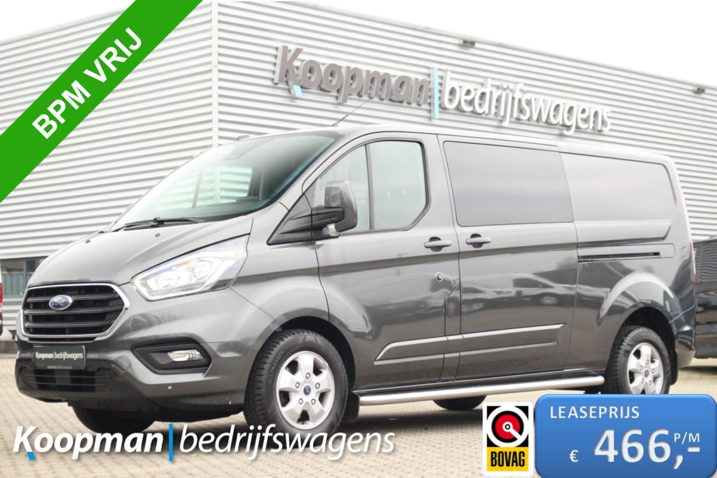 Ford Transit Custom - 300 2.0TDCI 170pk L2H1 Limited DC | L+R Zijdeur | Trekhaak | Camera | Carplay/Android | Le - AutoWereld.nl