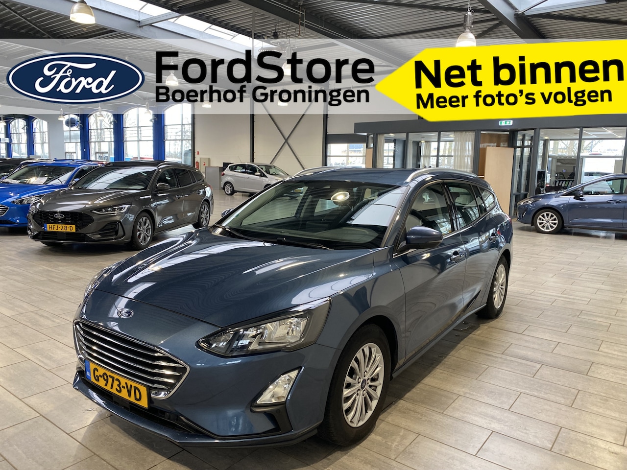 Ford Focus Wagon - EcoBoost 125 pk Titanium | Trekhaak | Winter Pack | Navi | 1e eig. | 100% dealer onderh. - AutoWereld.nl