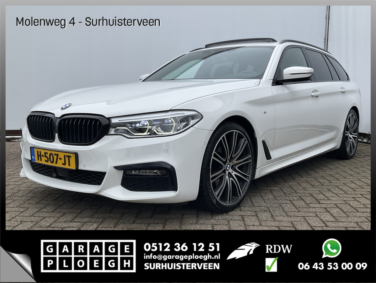 BMW 5-serie Touring - 520i M-Sport High Executive HUD Dak Leer Trekhaak Edition M-pakket - AutoWereld.nl