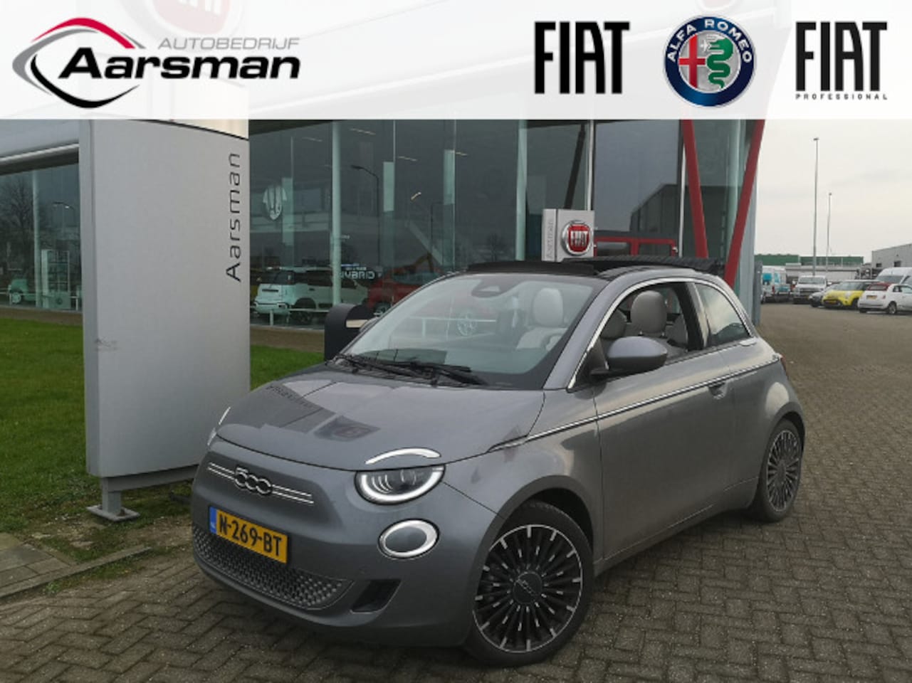 Fiat 500 C - La Prima 42 kWh Cabrio | Co Driver | 360 Camera | | Winter pack | LED - AutoWereld.nl