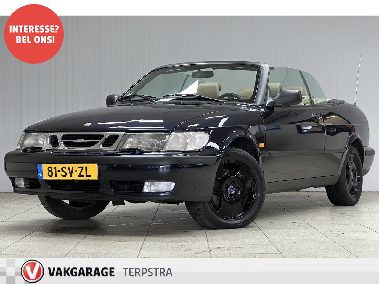 Saab 9-3 Cabrio - 2.3 SE/ 150pk/ Elek. Kap/ 16'' LMV/ Clima/ Elek. pakket/ Stoelverw./ Multi. LEDER. Stuur/ - AutoWereld.nl