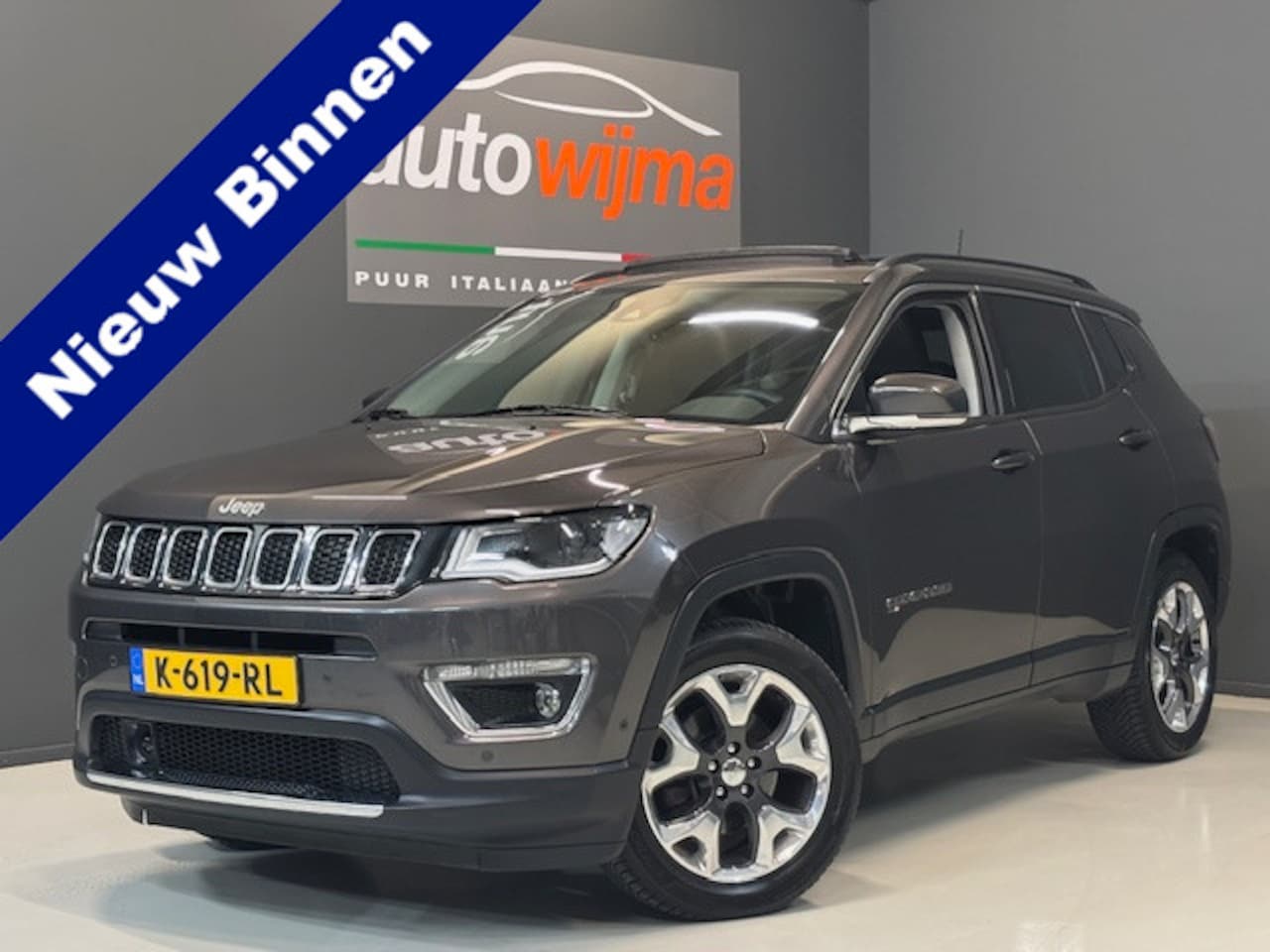 Jeep Compass - 1.4 MultiAir 140pk Limited Panoramadak/schuif/kantel Afneembare trekhaak, stoelverwarming, - AutoWereld.nl