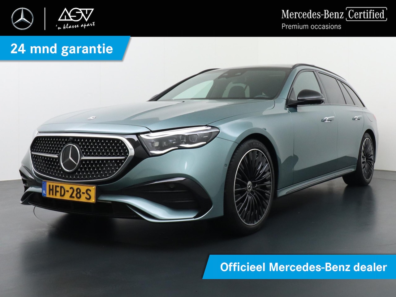 Mercedes-Benz E-klasse Estate - 300 e AMG Line Leder pakket, Panoramadak, wegklapbare trekhaak, MBUX Hyperscreen - AutoWereld.nl