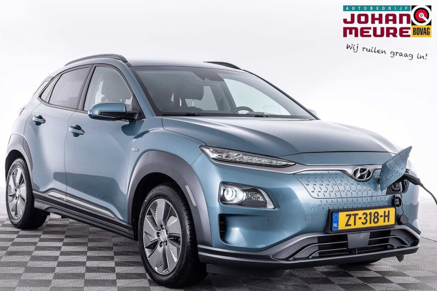 Hyundai Kona Electric - EV Premium 64 kWh | LEDER | NAVI | ECC ✅ 1e Eigenaar . - AutoWereld.nl