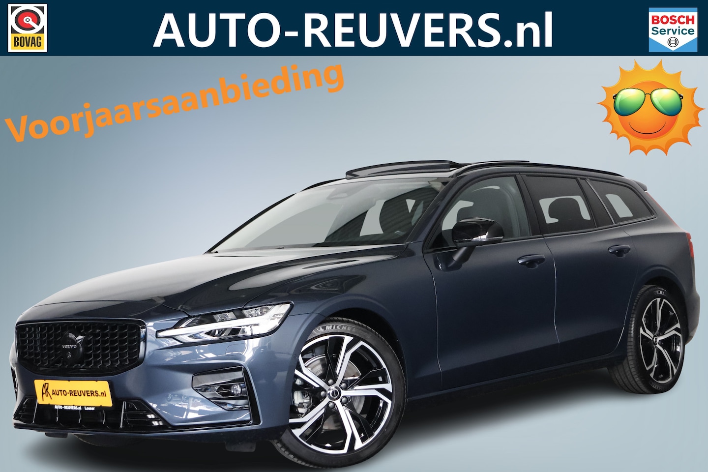 Volvo V60 - 2.0 B4 Ultimate Dark Panorama / Opendak /Leder / HUD / Pilot Assist / HarmanKardon / CarPl - AutoWereld.nl