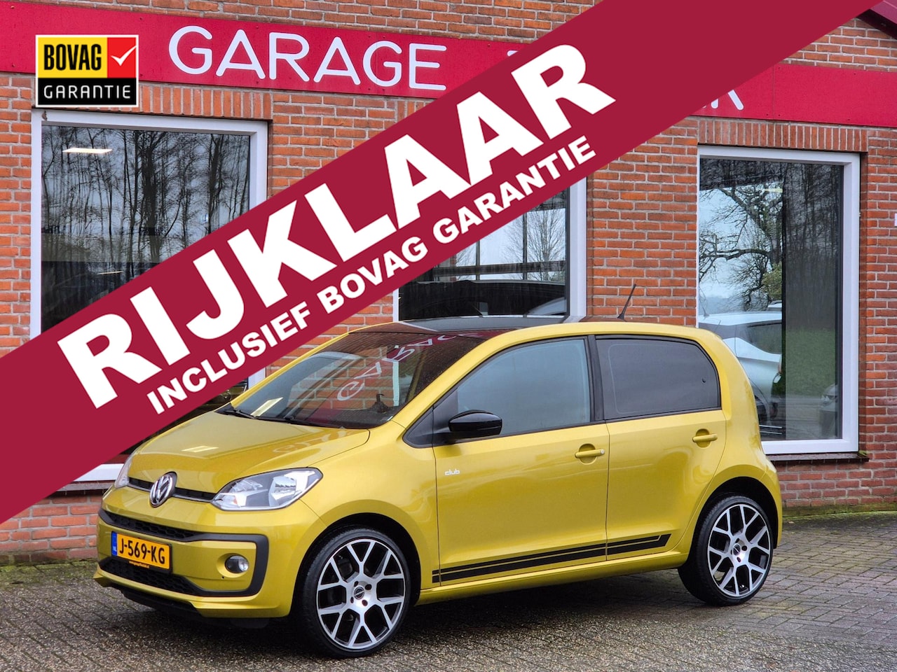 Volkswagen Up! - 1.0 BMT high up! Club 60PK 5drs airco, elektr. ramen, navi, dab, bluetooth RIJKLAAR - AutoWereld.nl