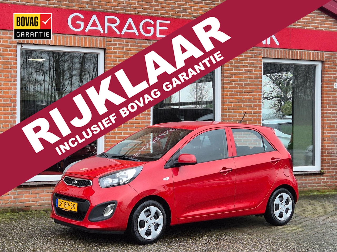 Kia Picanto - 1.0 CVVT ISG Comfort Pack 69PK 5drs airco, elektr.ramen, radio/cd RIJKLAAR - AutoWereld.nl