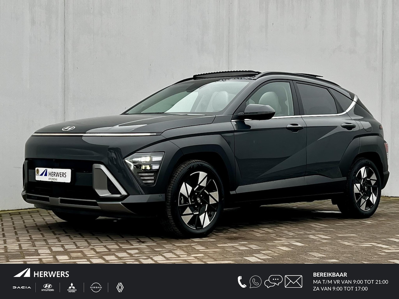 Hyundai Kona - 1.6 GDI HEV Premium Sky Automaat / Panorama schuifdak / Trekgewicht 1.300 kg / Elektrische - AutoWereld.nl