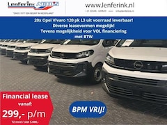 Opel Vivaro - 120 pk L3H1 Navi, BPM Vrij, Nwe Model, Lane Assist Airco, Cruise Control, 3-Zits, Div. Lea