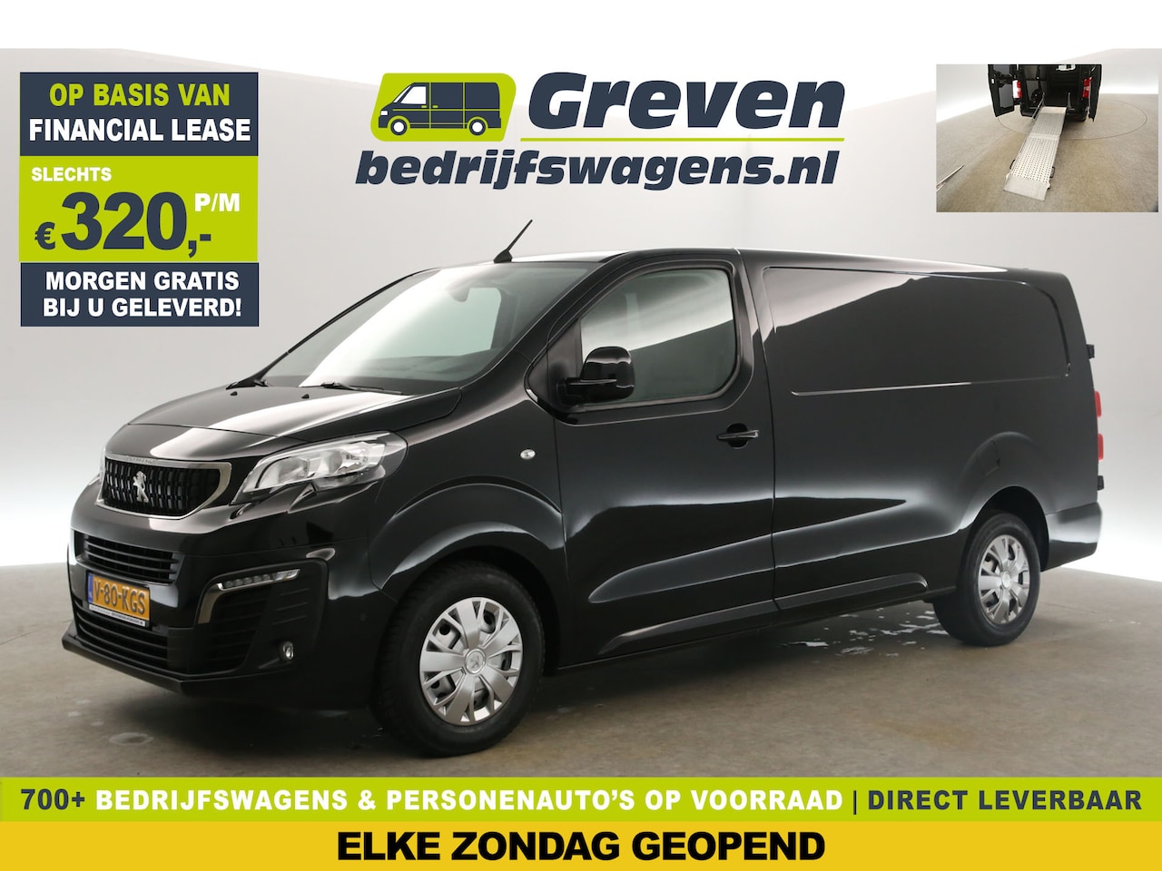 Peugeot Expert - 2.0 BlueHDI L3H1 177PK Oprijplaat Automaat Airco Carplay 360Camera Cruise Stoelverwarming - AutoWereld.nl