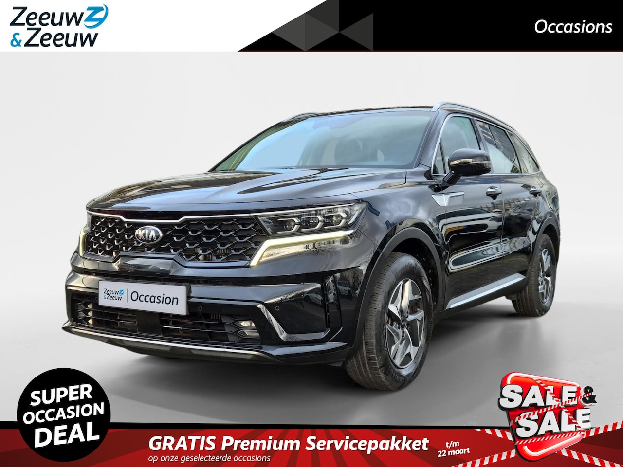 Kia Sorento - 1.6 T-GDI Hybrid 2WD DynamicLine 7p. | Airco | Navi | Camera | Leder | Stoelverwarming | - AutoWereld.nl