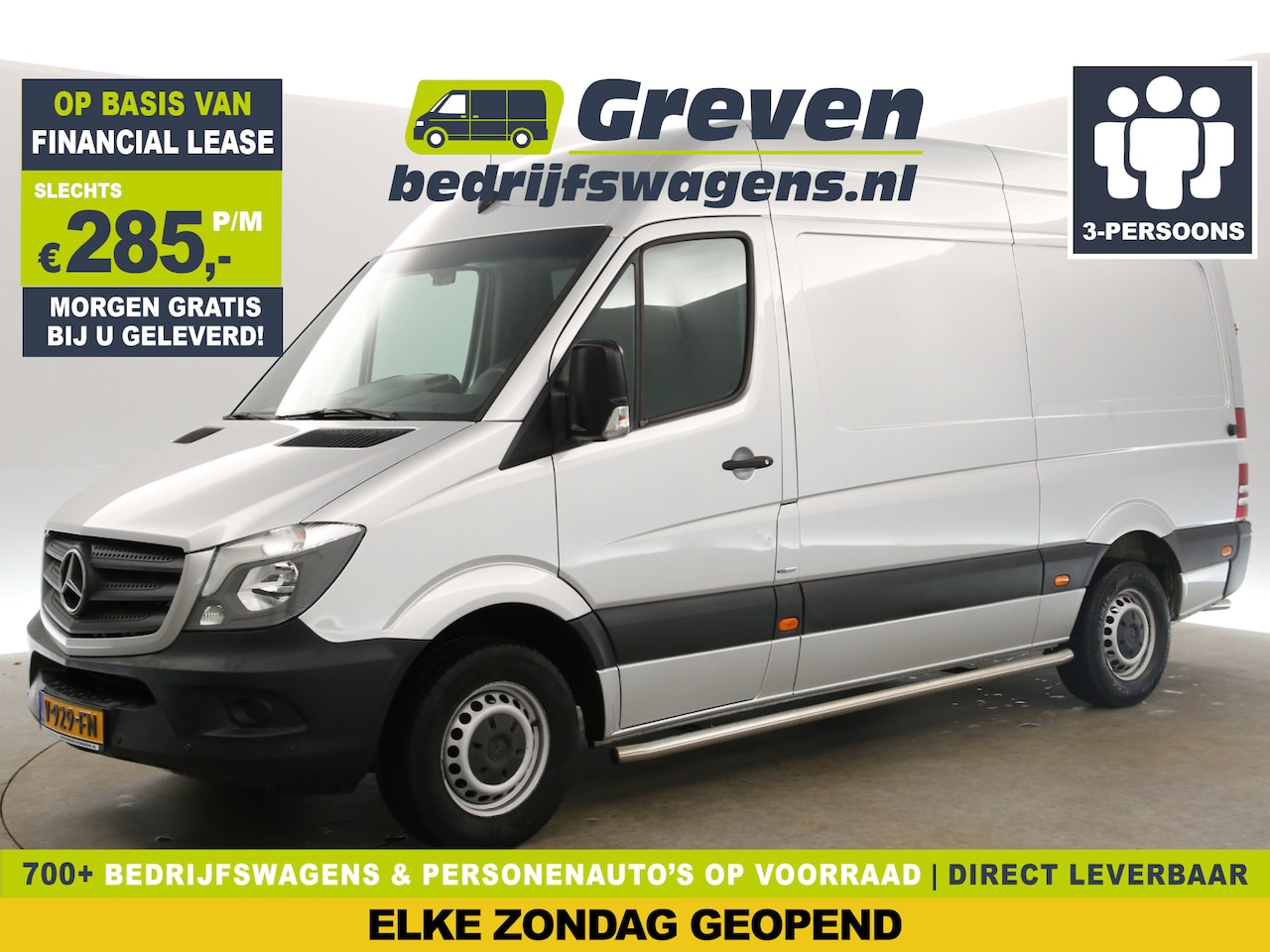 Mercedes-Benz Sprinter - 2.2 CDI 366 HD L2H2 Airco Parkeersensoren 3 Persoons Bluetooth - AutoWereld.nl