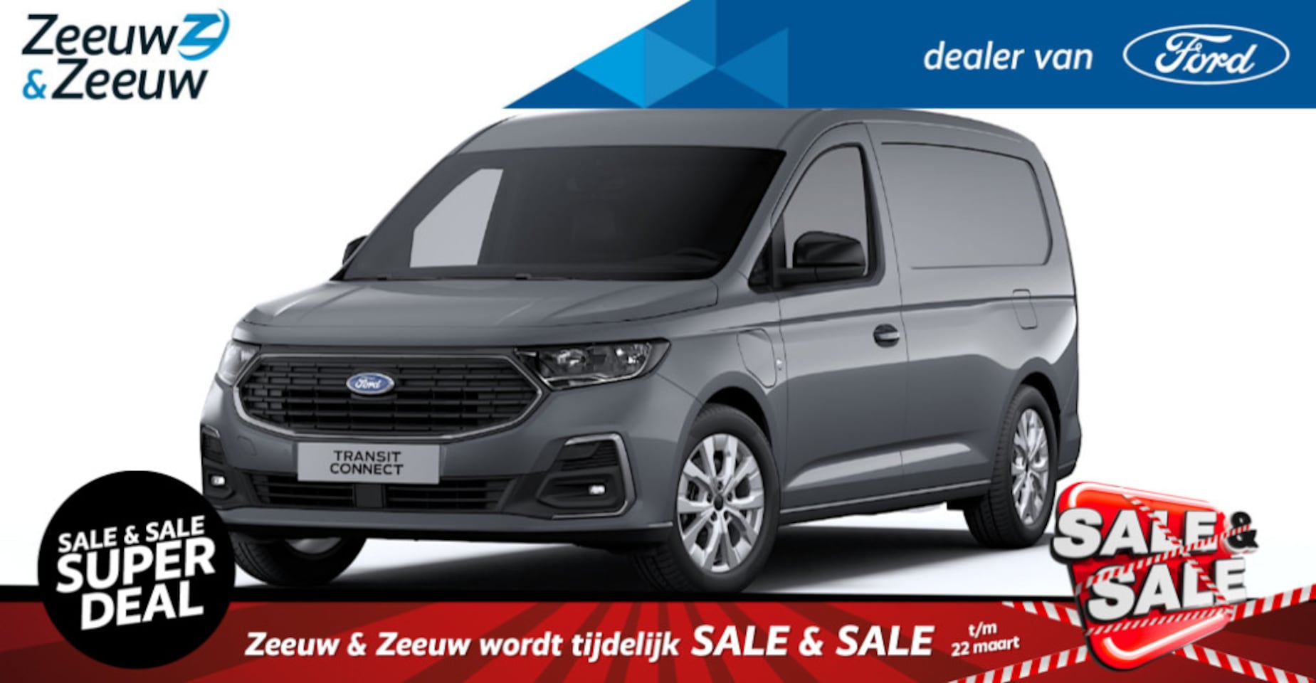 Ford Transit Connect - 1.5 EcoBoost PHEV L2 Limited | Camera | 17" Lichtmetaal | Blind spot assist | Led laadruim - AutoWereld.nl